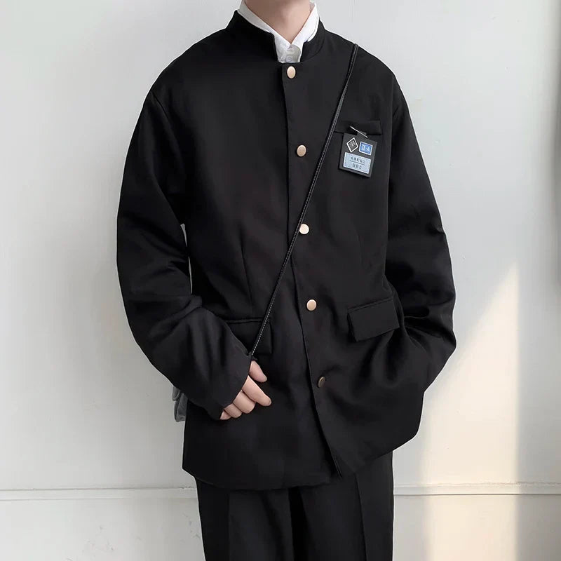 Japanese College Uniform Jacket Stand-up Collar Suit Jacket