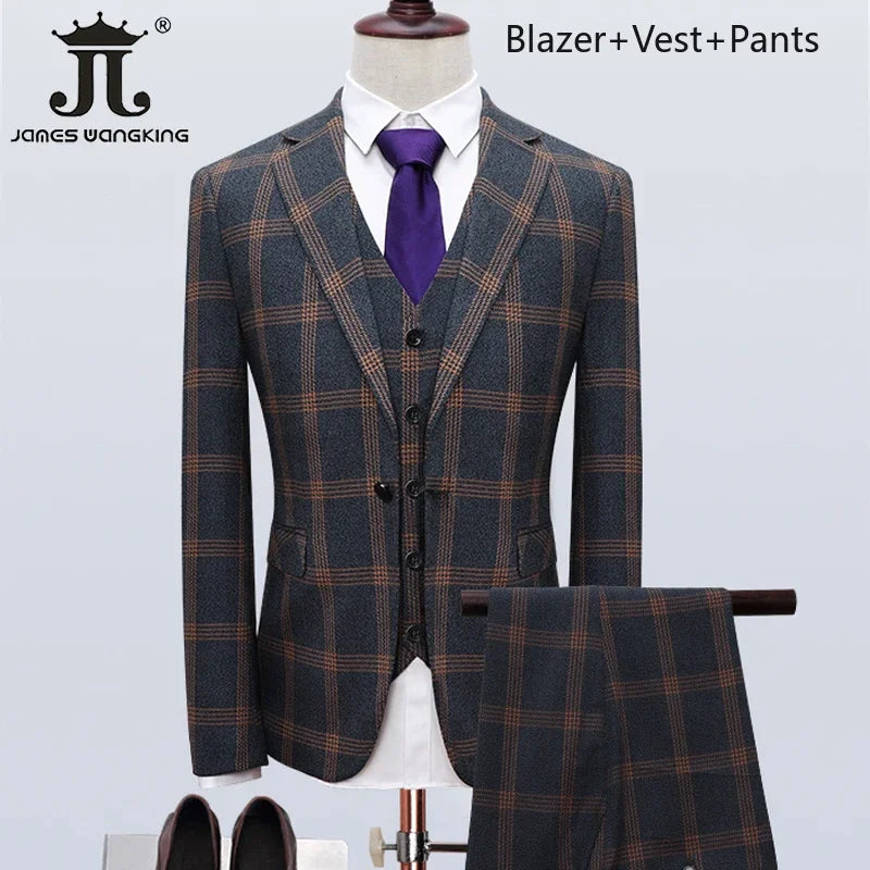 S-5XL ( Blazer + Vest + Pants )
