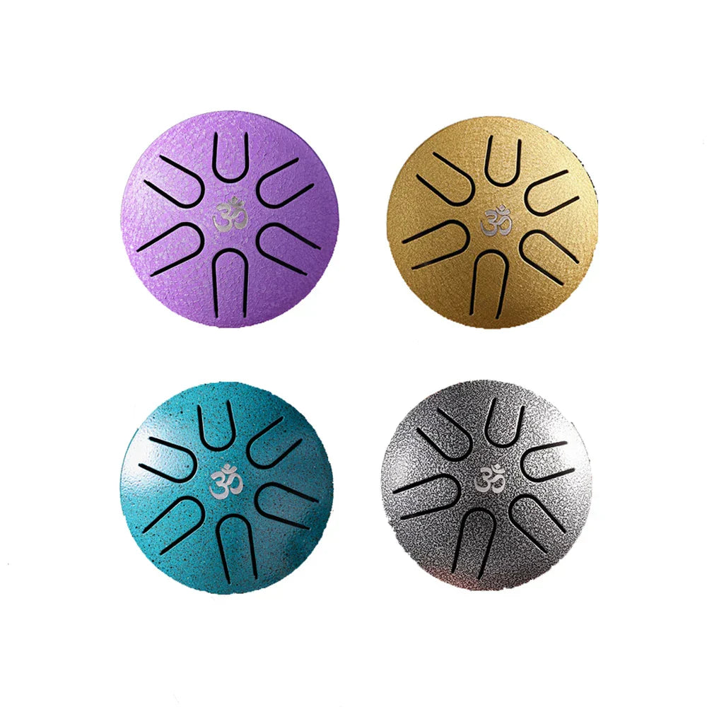 HLURU 3 Inches Steel Tongue Drum 6 Notes