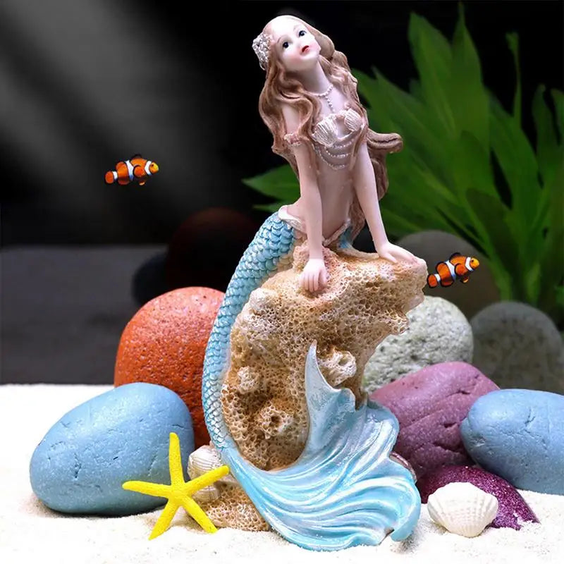 Artificial Aquarium Mermaid Fish Tank Decorations Underwater World