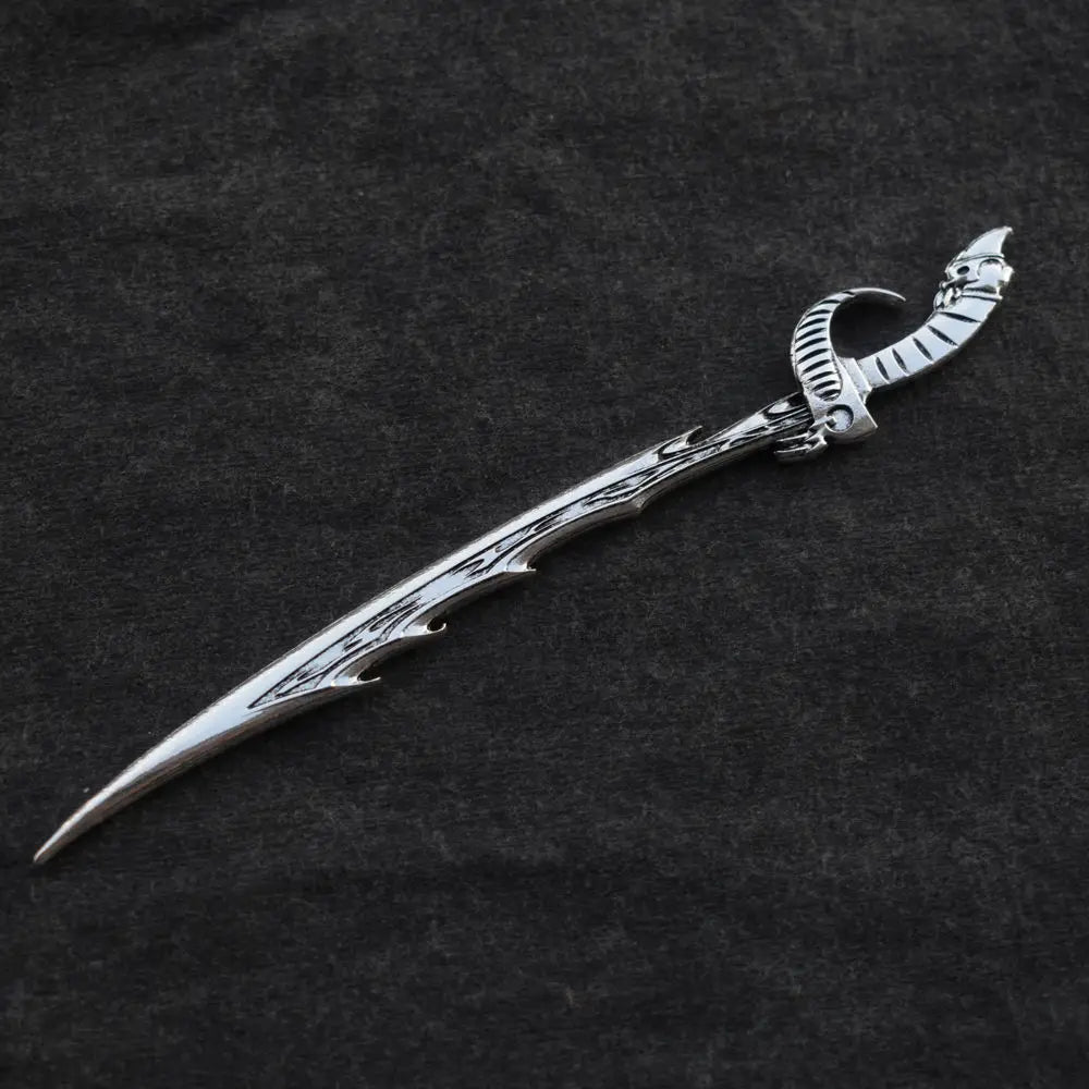 16cm Witch skull Hair Stick sword woman hair