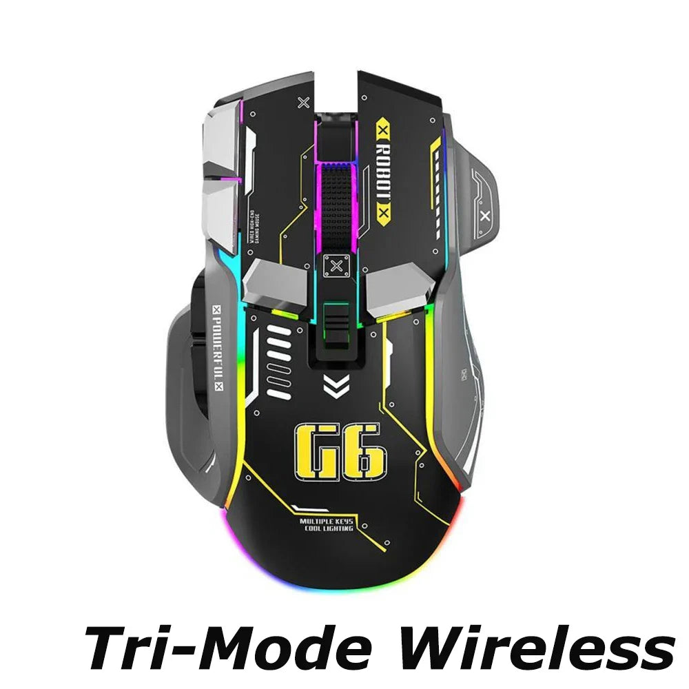 RYRA Rechargeable Bluetooth Wireless Mouse Gaming Mouse 12-Key