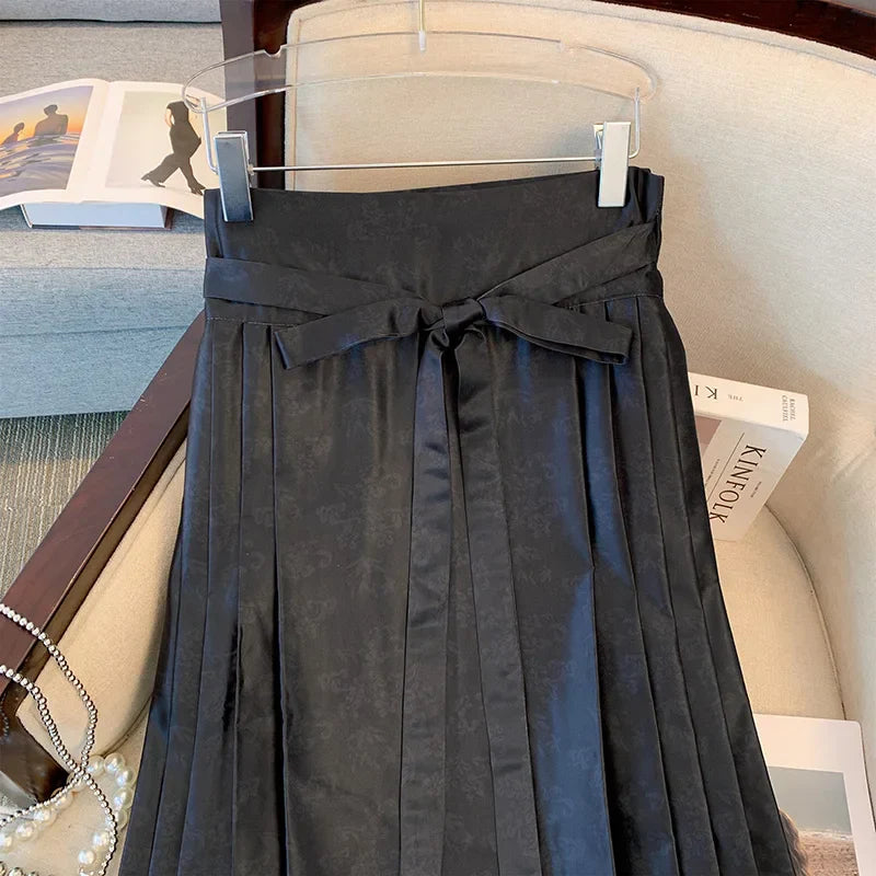 Plus Size Womens Skirts Loose Autumn Winter Chinese