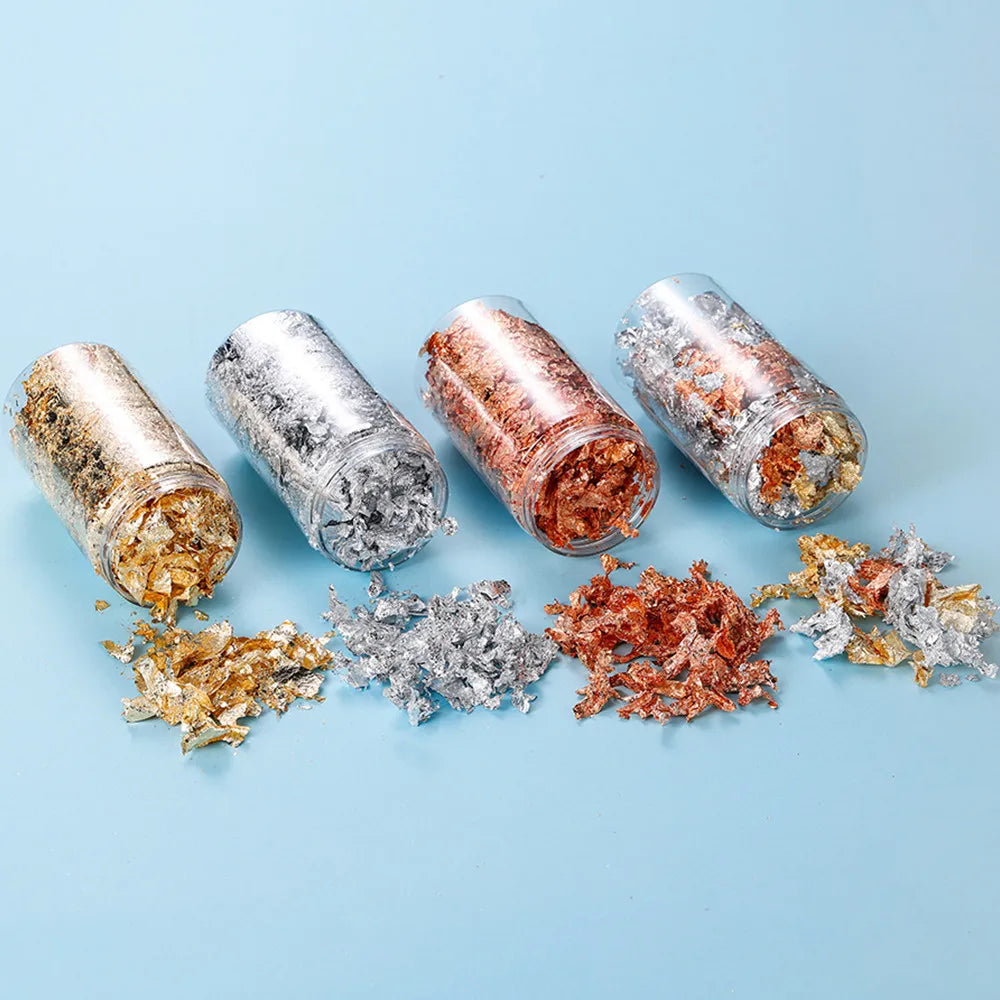 1box Gold Leaf Flakes Sequins Glitters Epoxy Resin