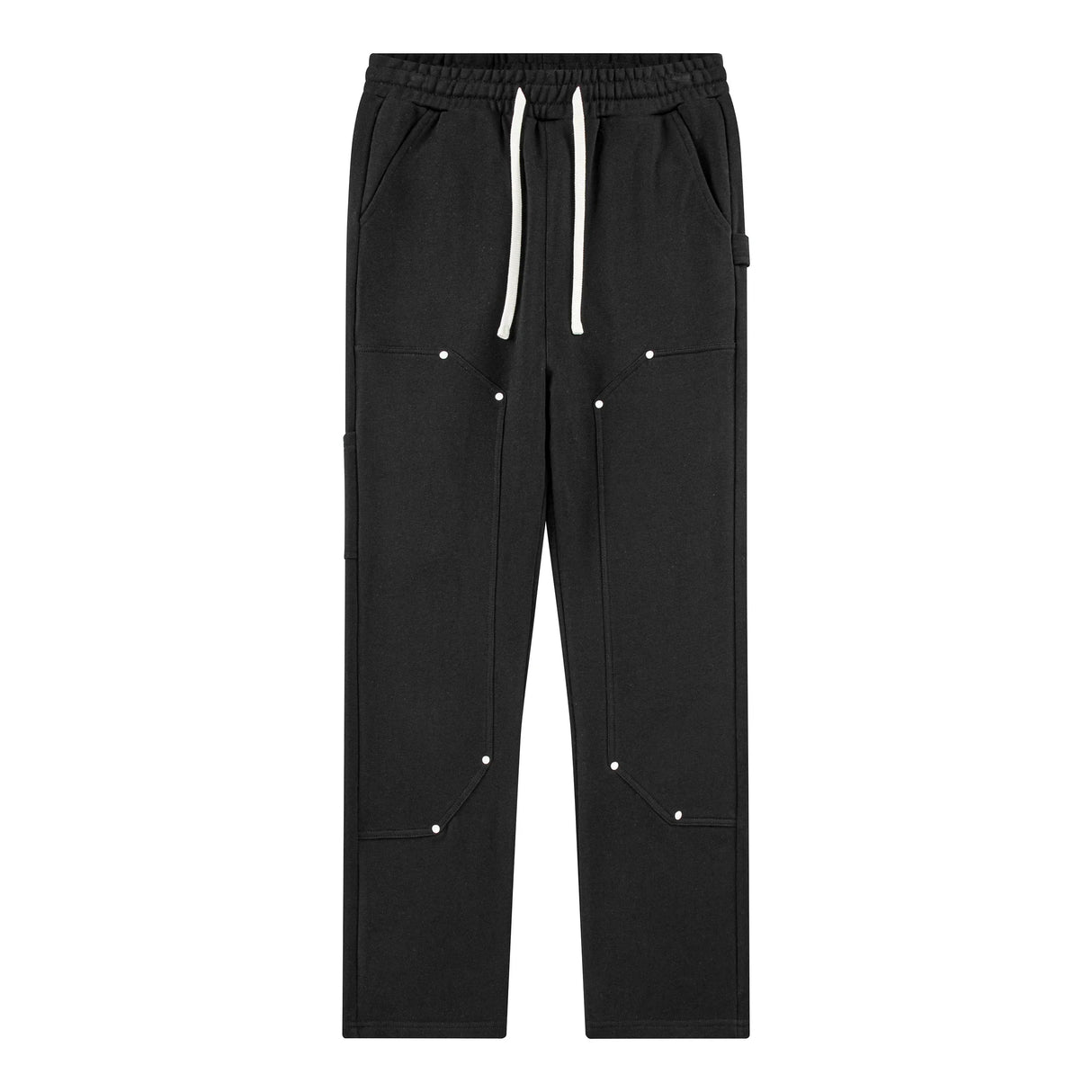 Side Strap button-down Logging Sweatpants Straight Leg Loose