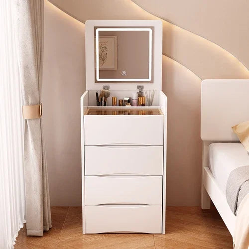 Flip Top Vanity Table Lighting Dividers Design Drawers