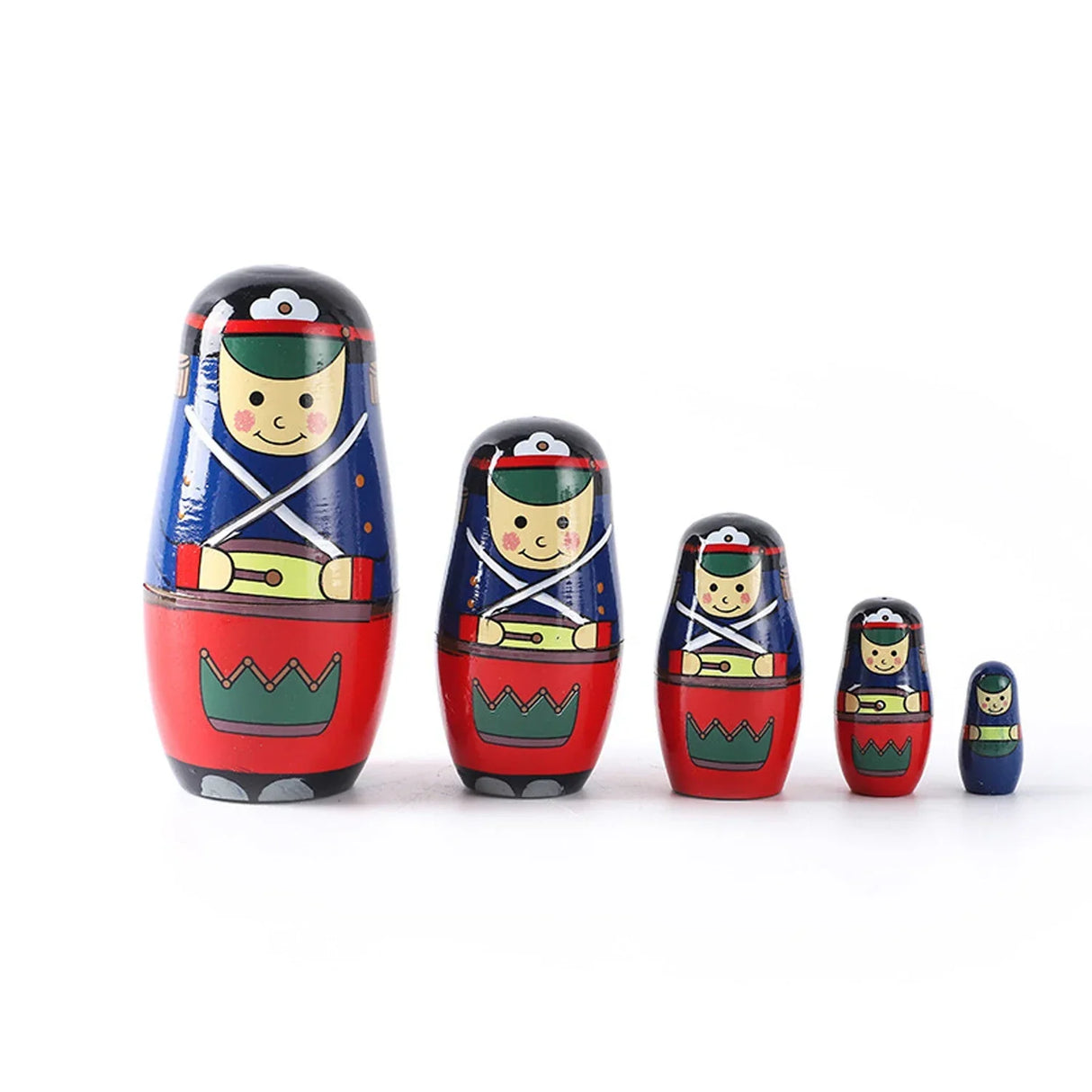 5PCS Matryoshka Dolls Nesting Dolls Cute Wood Russian