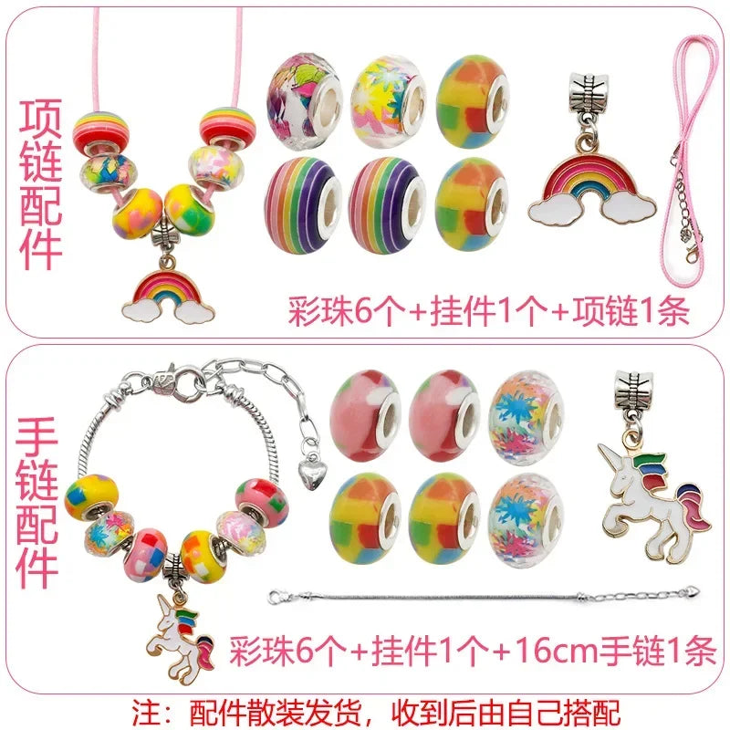 DIY Charms Bracelet Making Set Spacer Beads Pendant
