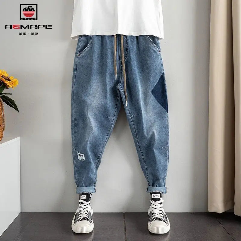 Spring and Autumn Drawstring Hip Hop Baggy Designer