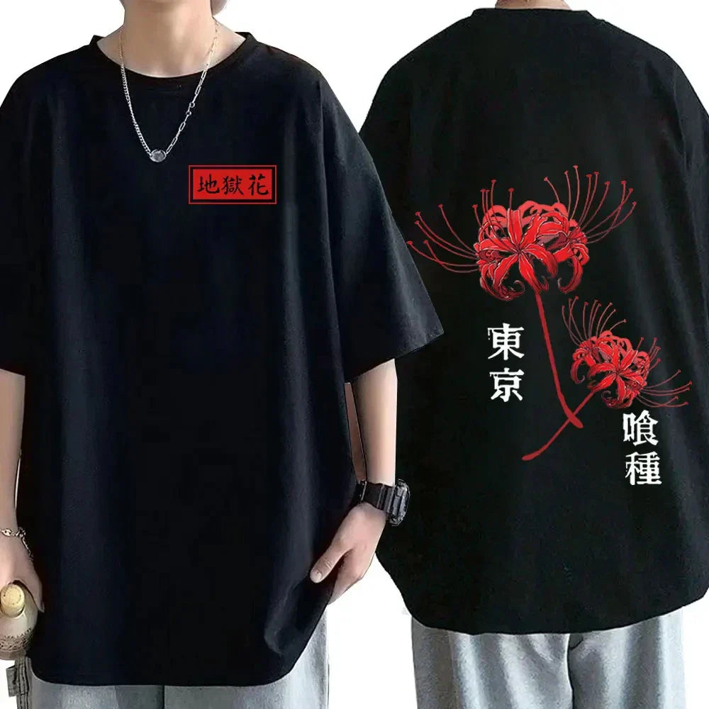 Anime Tokyo Ghoul Spider Lily T-shirt Men Women