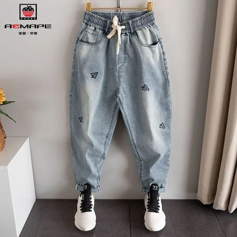 Spring and Autumn Drawstring Hip Hop Baggy Designer