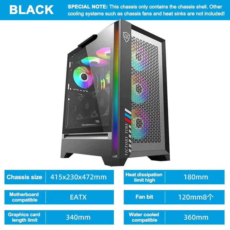 Power Train Titanium 3080 EATX Desktop Computer Case