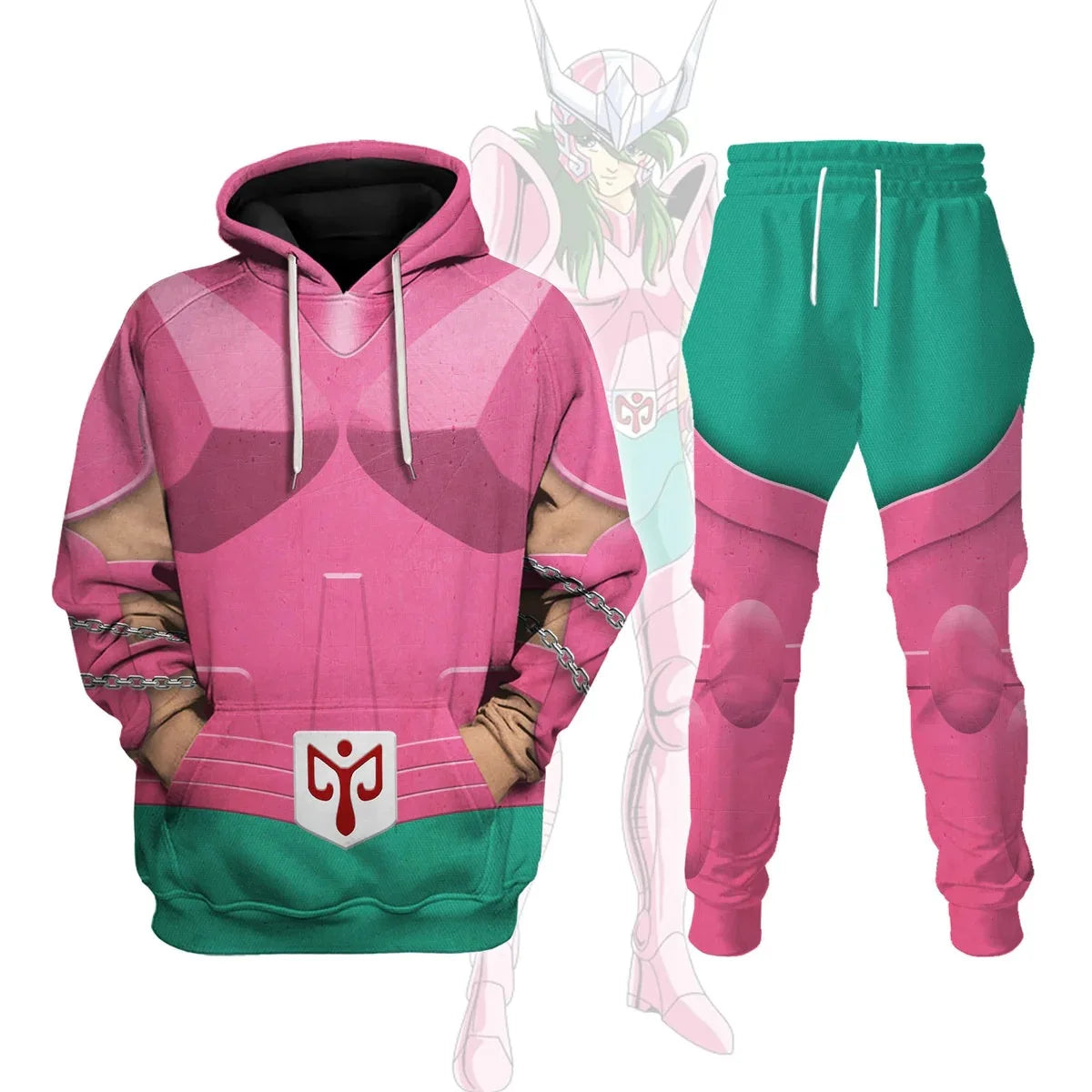 Popular Cosplay Anime Saint Seiya printed hoodie pants