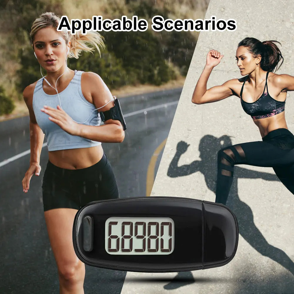 3D Digital Pedometer Mini Simple Walking Step Counter