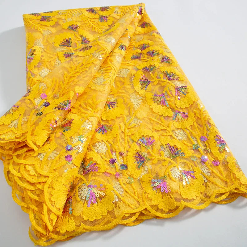 French Tulle Lace Fabric 2024 High Qulity African