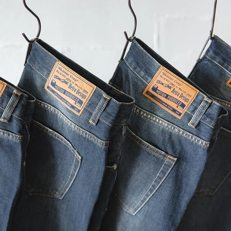 Maden Casual Ripped Jeans for Men Brushed Denim