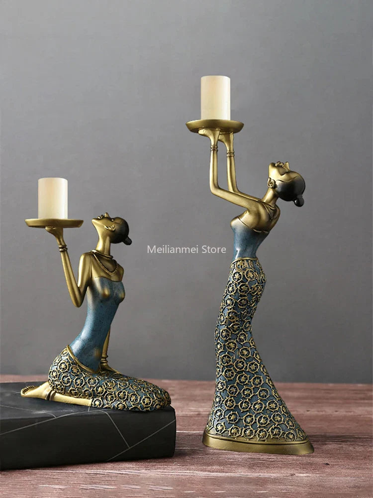 Nordic home decoration Gold candle holder Living Room