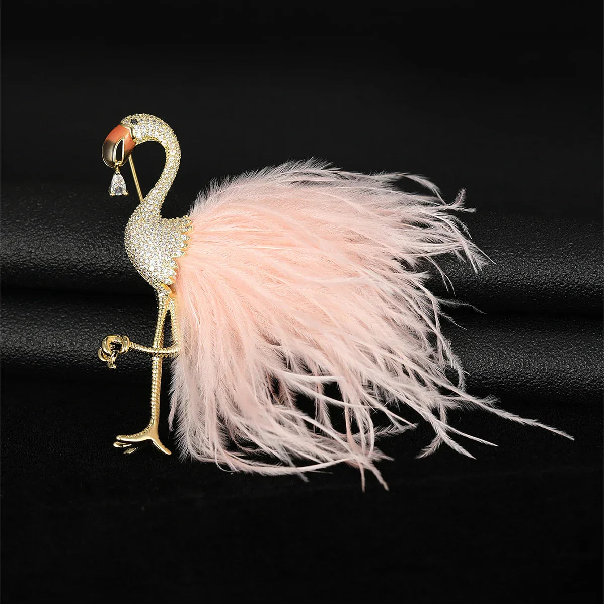 14K Gold Plated Bird Brooches for Women 3color