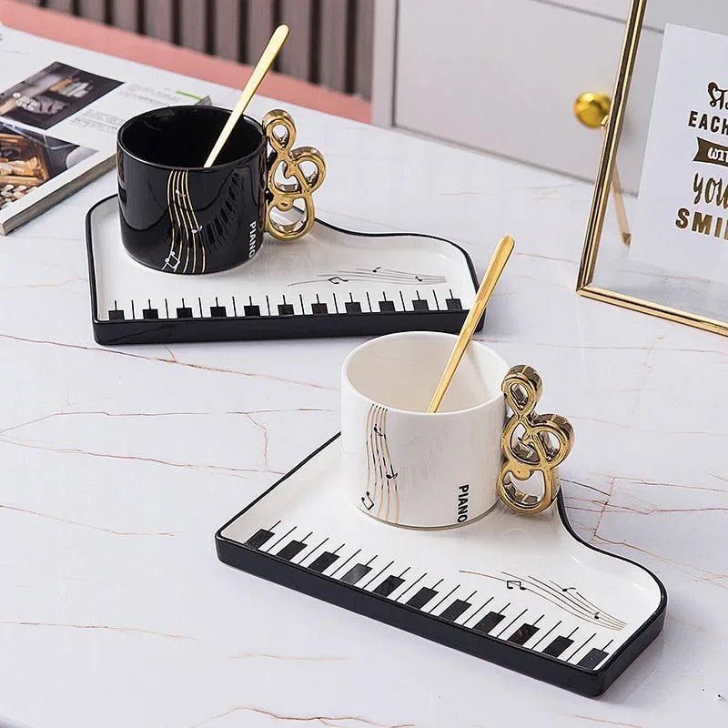 Nordic Creative Piano Black and White Key Ceramic