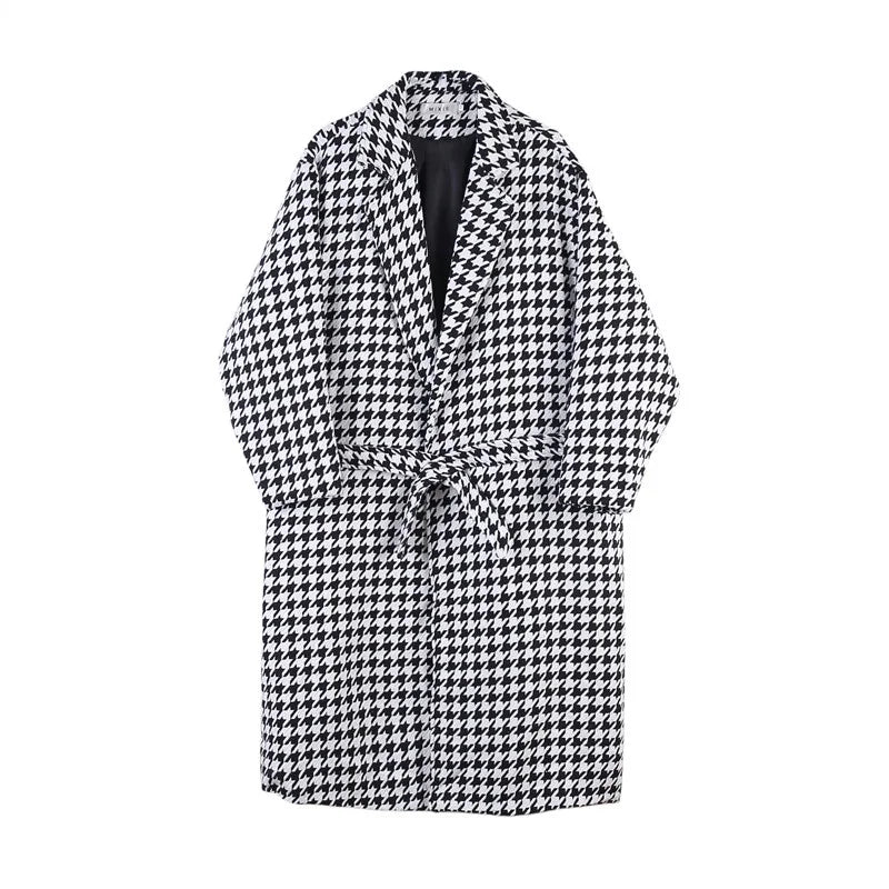 NOYMEI Contrast Color Korean Style Lapel Belt Design
