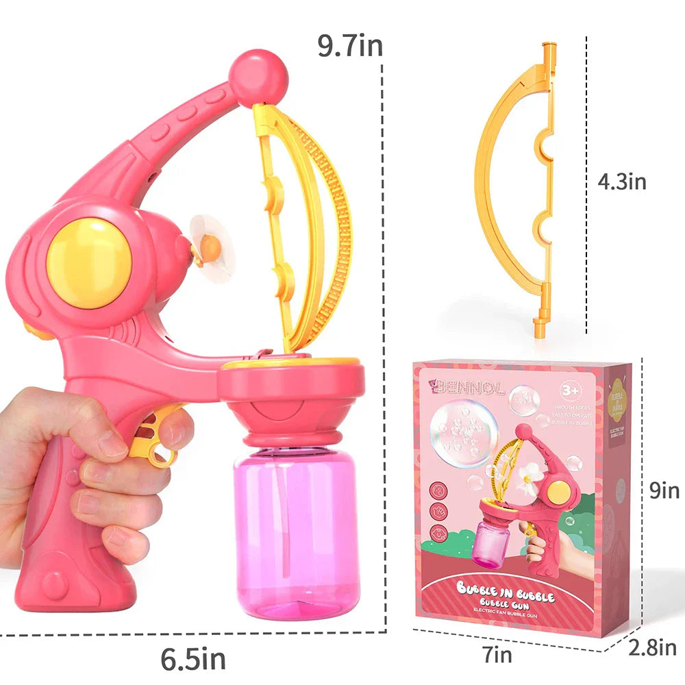 Bubble Gun Blowing Soap Bubbles Machine Automatic Toys