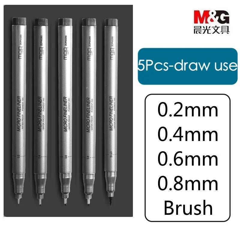M&G PigmentLiner Needle tip pen Stabilo 0.2/0.3 sketch