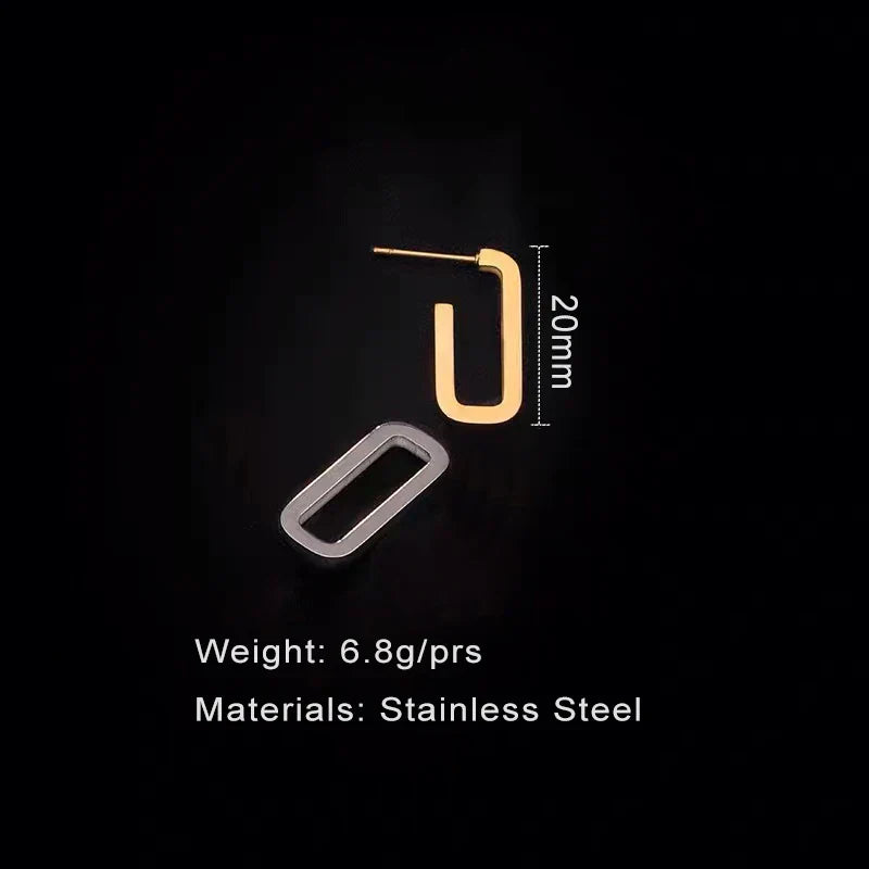 Stainless Steel Two-tone Earrings For Women High-end Detachable