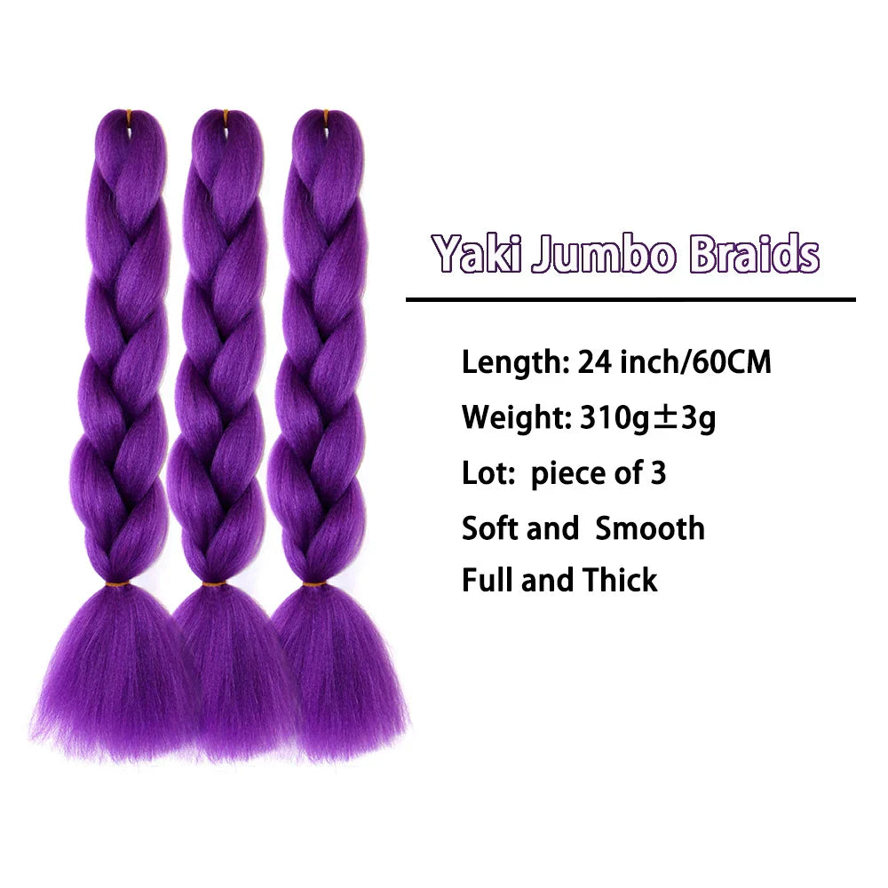 Jumbo Braids Hair Extension 24 inches 3 Pcs/Lot