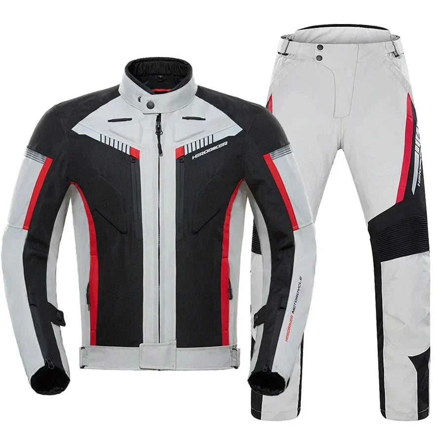 HEROBIKER Waterproof Motorcycle Jacket Man Racing jacket Wearable Motorcycle Pants Moto Jacket With EVA Protection