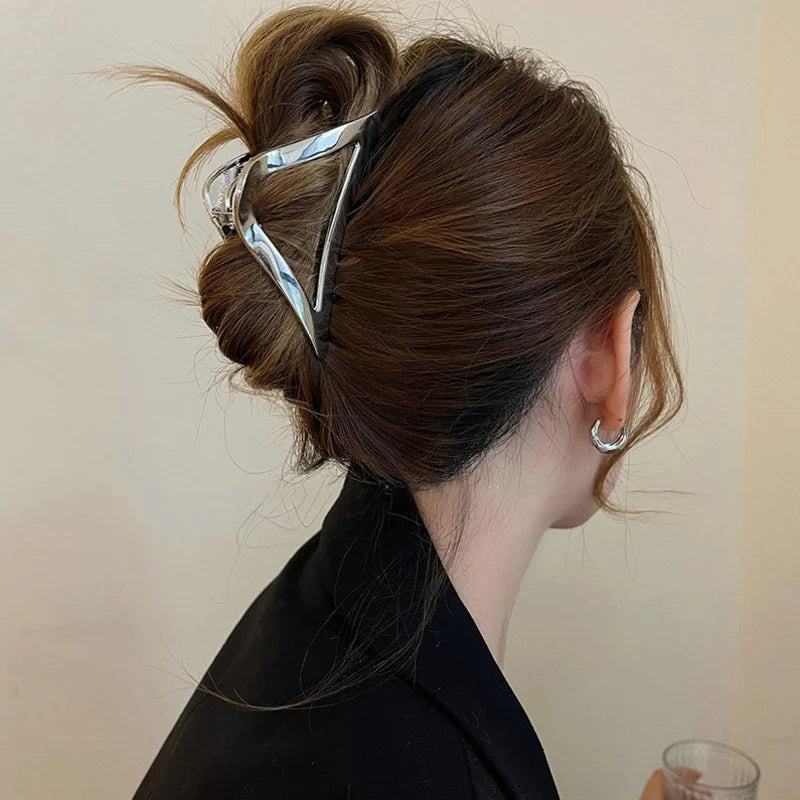 Metal Geometric Triangle Hair Claws Girls Popular Hair