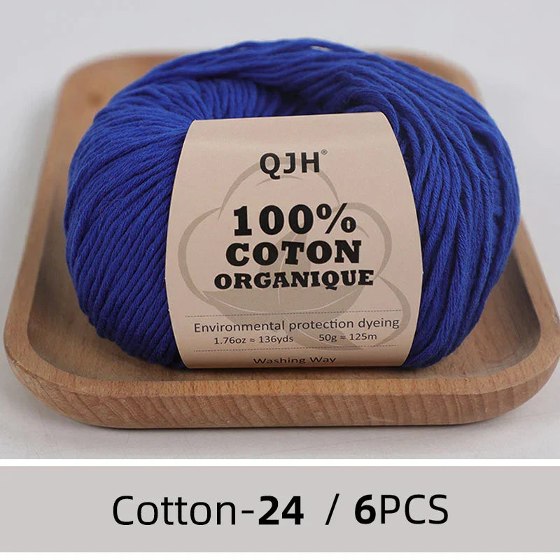 QJH 100% Cotton Yarn, Cotton Baby Sport Weight