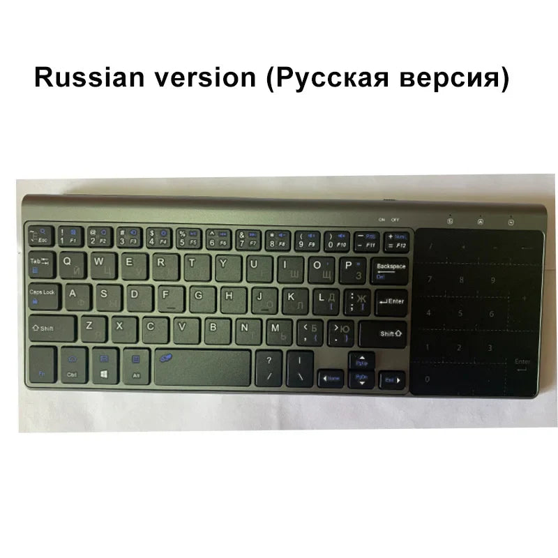 Slim 2.4G Wireless Keyboard with Touchpad Mouse Number