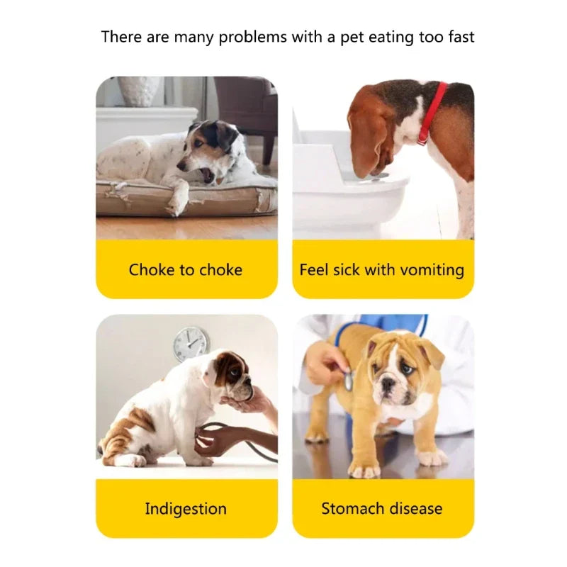 AntiChocking Pet Bowl Food Plate Puppy Ceramic MessFree