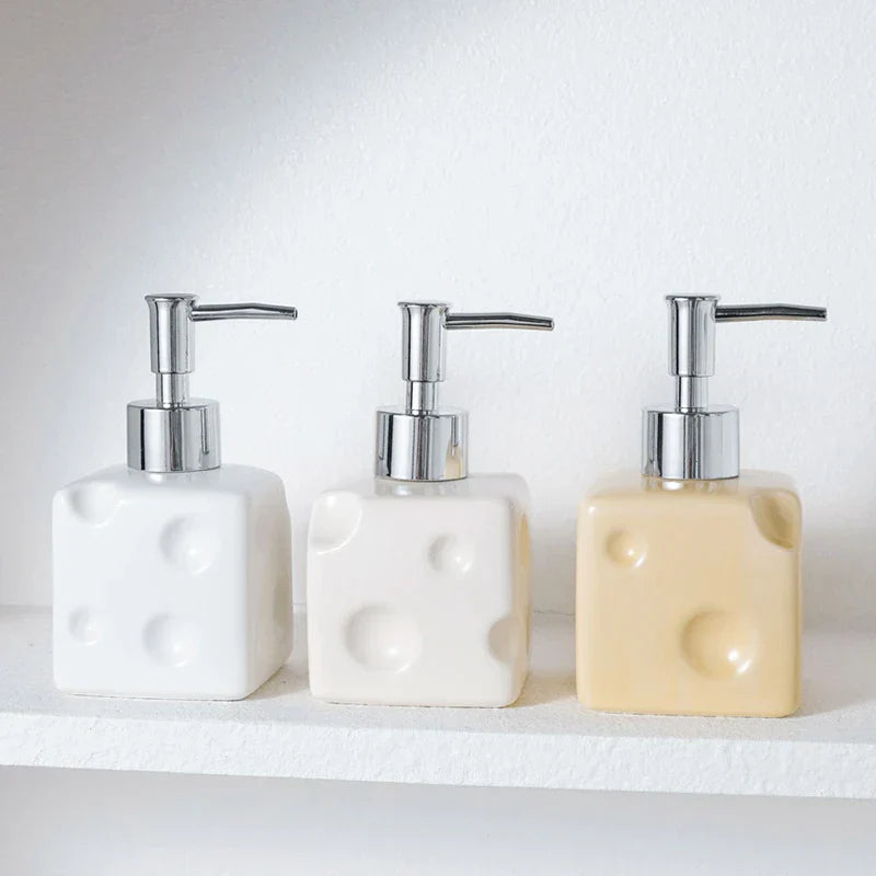 European Creative Cheese Soap Dispenser Ceramic Emulsion Bottle