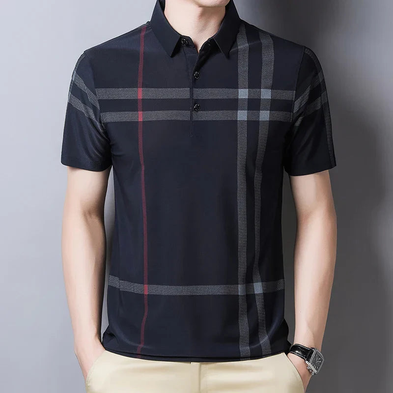 BROWON Business Polo Shirt Men Summer New Casual