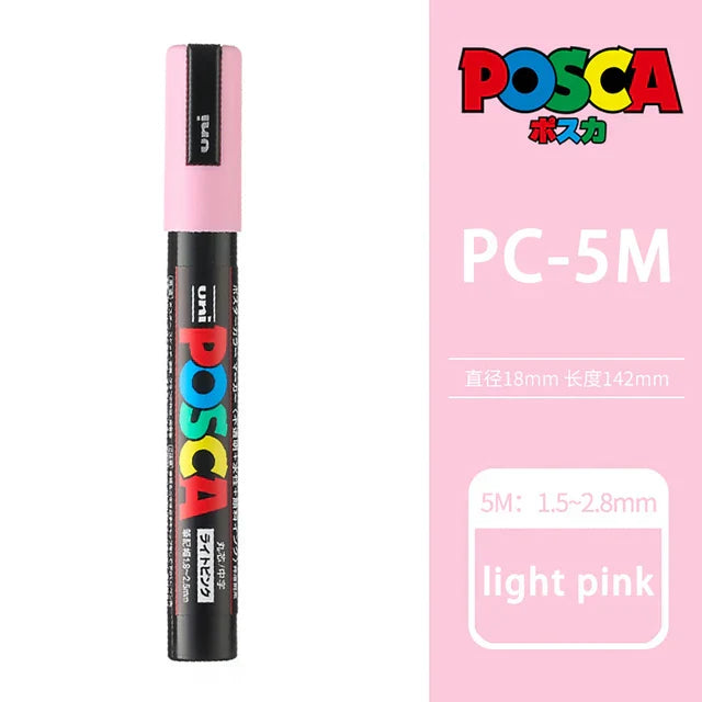 39 Colors Uni Posca PC-5M Paint Marker,1.8-2.5mm Medium