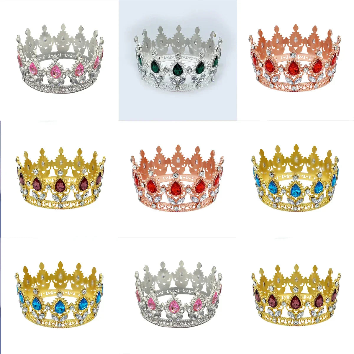 Baroque Vintage Princess Queen Bridal Crown Headwear Crystal