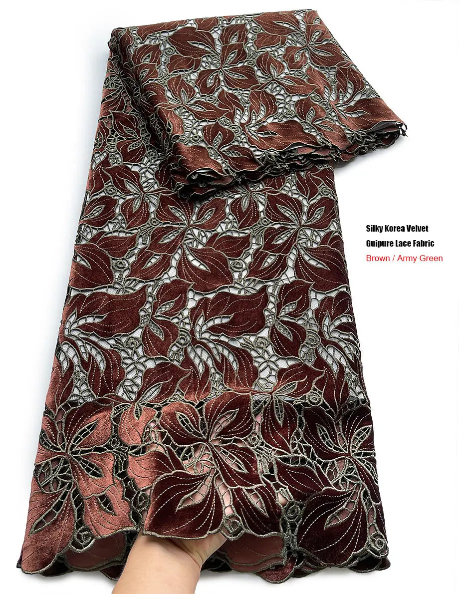 Highest Quality Original Korea Velvet Lace African Guipure
