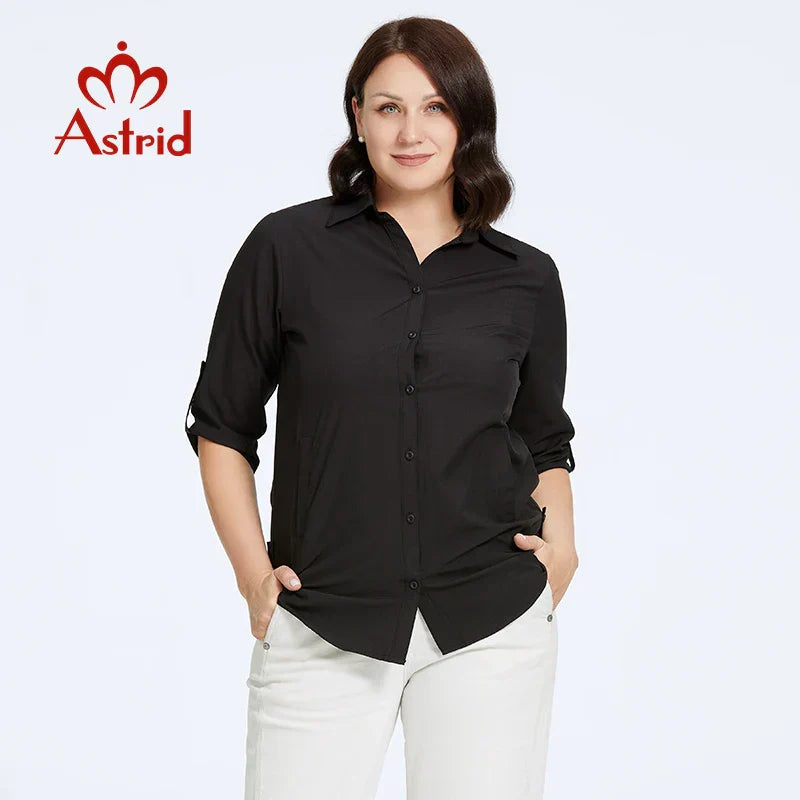 Astrid Autumn Womens Shirt Blouses 2023 Elegant Office