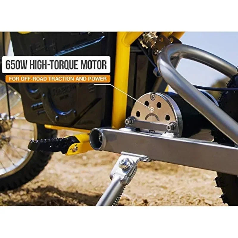 MX650 Dirt Rocket Electric-Powered Dirt Bike with Authentic