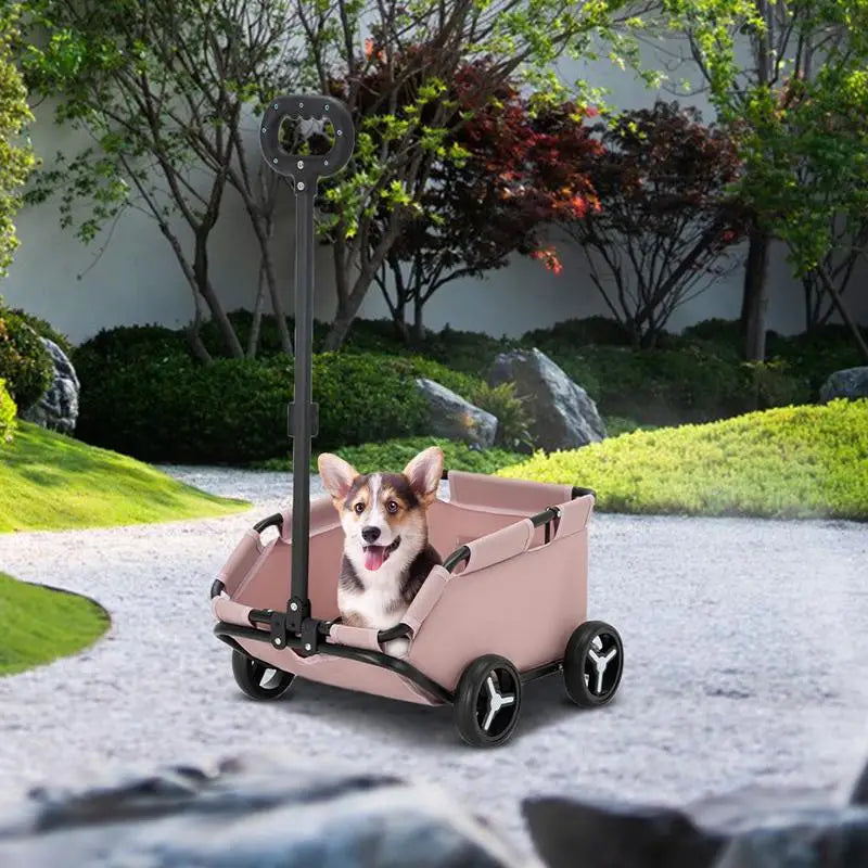 Small Pet Stroller Foldable Multifunctional Rolling Cat Carrier