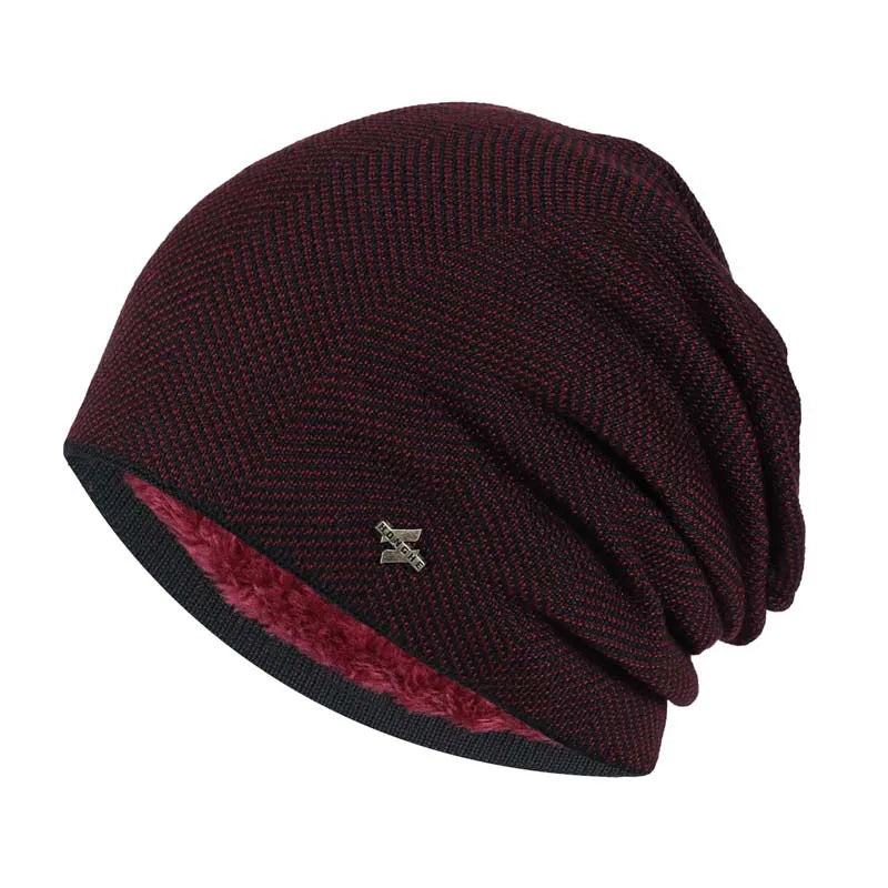 Winter Thick Warm Plush Baggy Beanies Hat For