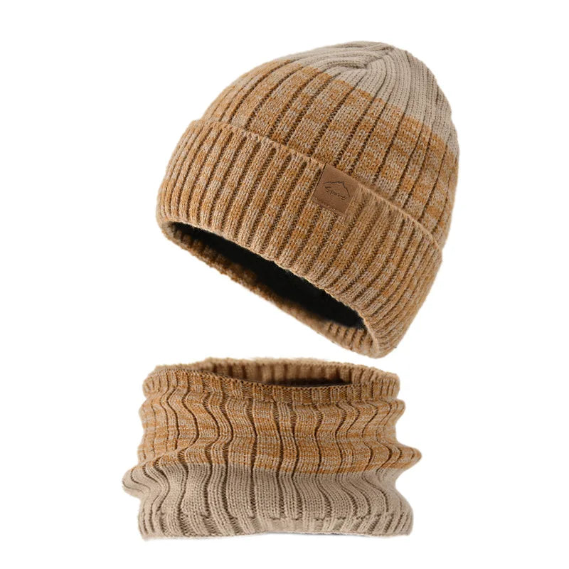 Winter Hat for Men Pullover Hat Scarf Sets