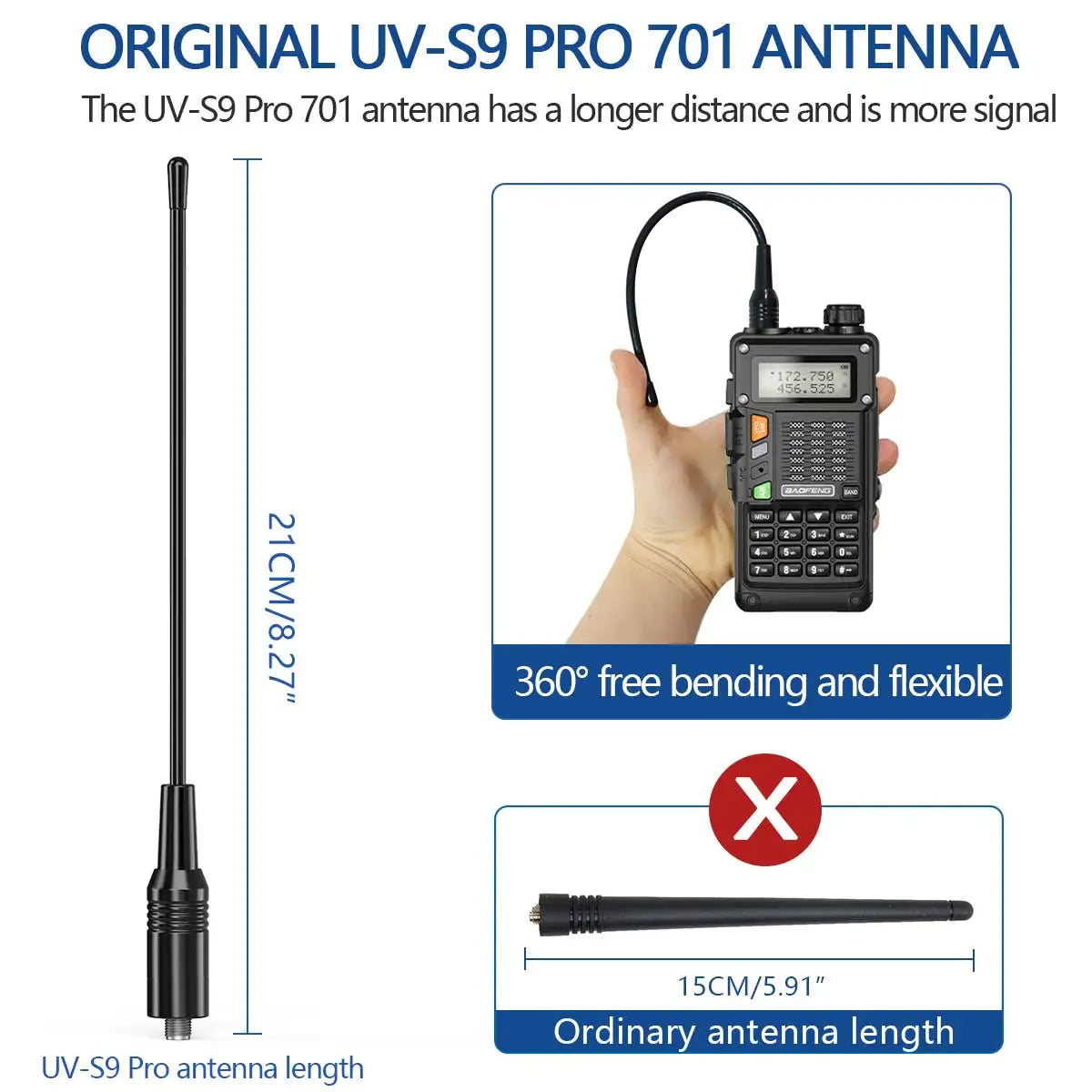 2PCS BaoFeng UV-S9 Pro V2 Walkie Talkie 10KM
