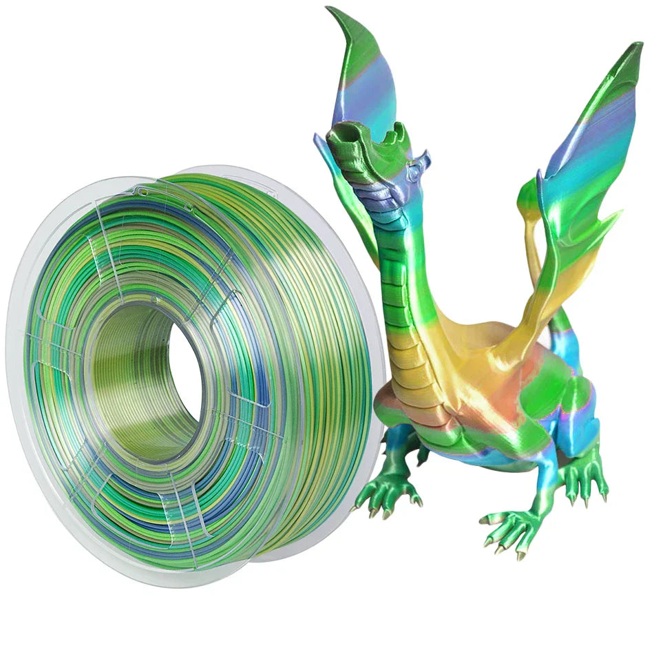 Silk Colorful 3D Printer Filament PLA Rainbow 3D