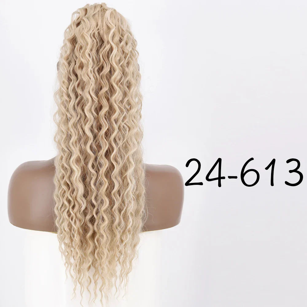 LISI GIRL Synthetic Drawstring Ponytail Long Curly Ponytail