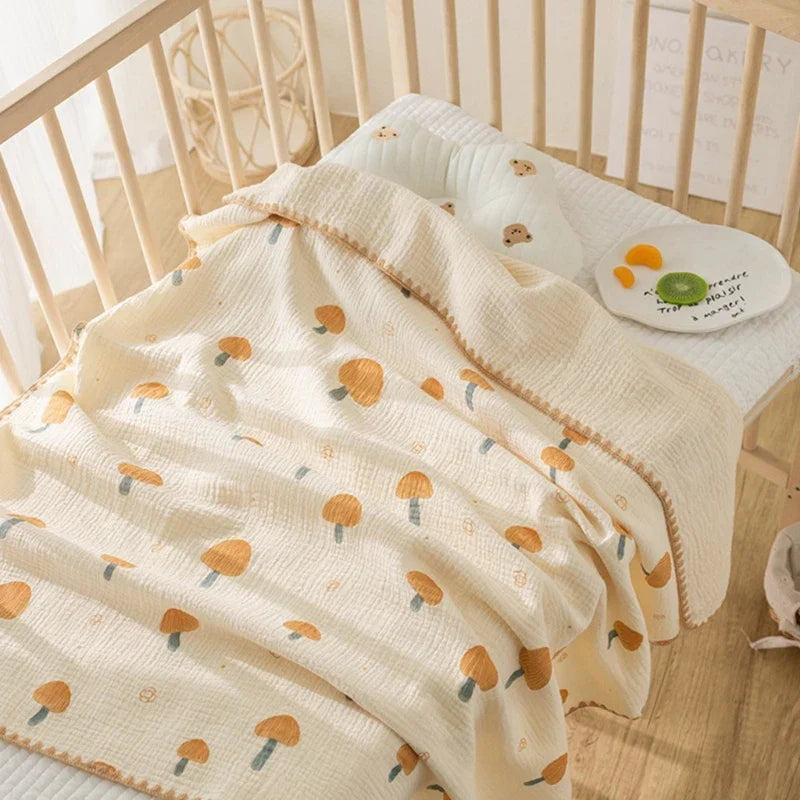 3D Minky Dot Baby Blanket Newborn Cotton Gauze