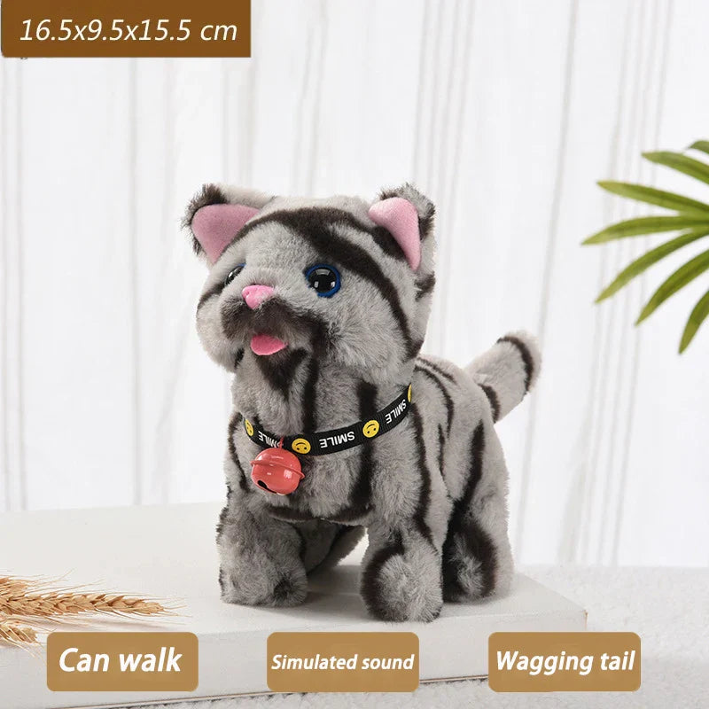 New Walking Kitty Plush Toy Electric Interactive Cat