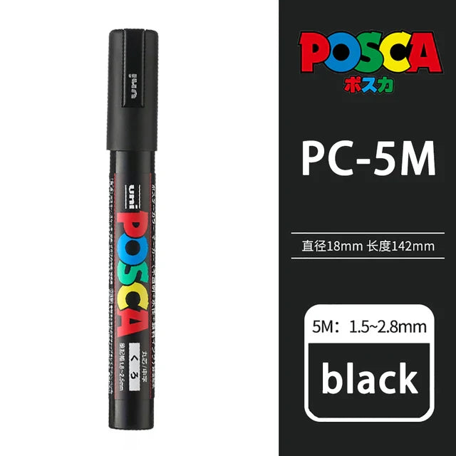 39 Colors Uni Posca PC-5M Paint Marker,1.8-2.5mm Medium