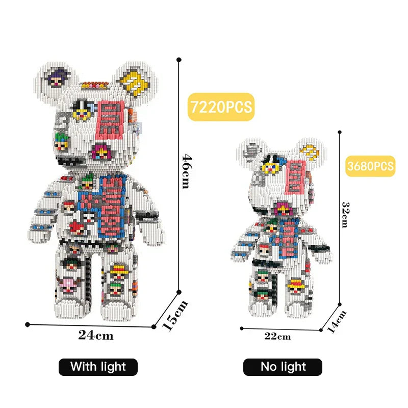 Cartoon Mini Love Violent Bear Bearbrick Colour Model